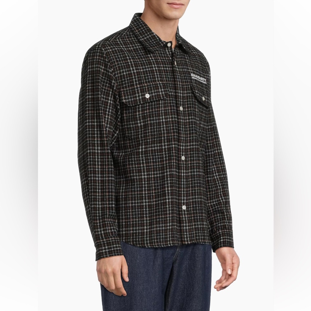 Carhartt WIP Runaway Millett‎ Logo Check Twill Shirt Size Medium - Picture 3 of 9